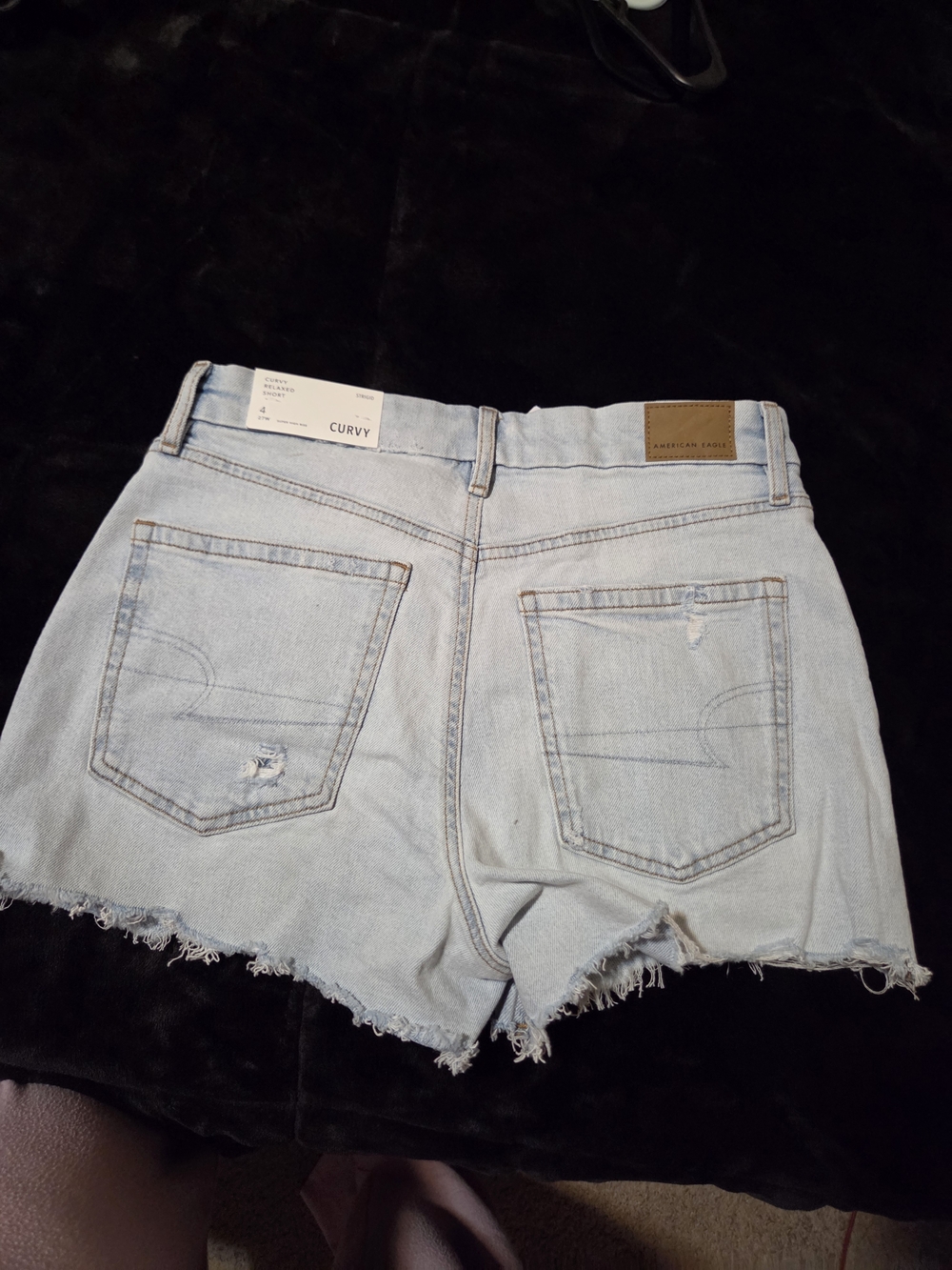 American Eagle Outfitters Light Blue Curvy Denim Shorts